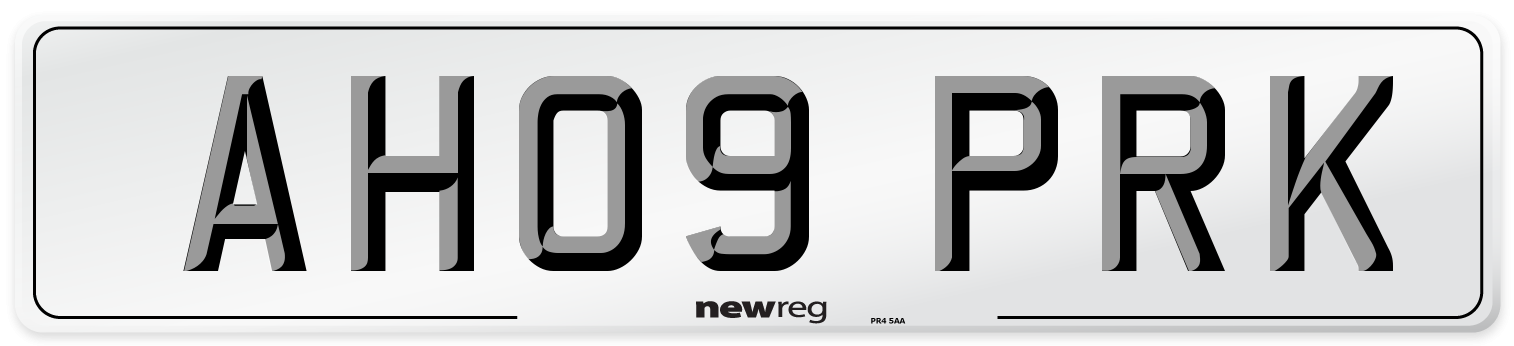 AH09 PRK Number Plate from New Reg